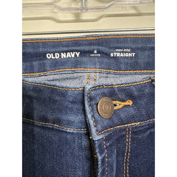 Old Navy High-Rise Straight Jeans – Size 4 Petite - Picture 3 of 3